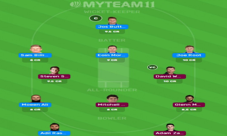 Fantasy XI Aus-Eng 2nd ODI